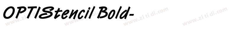 OPTIStencil Bold字体转换